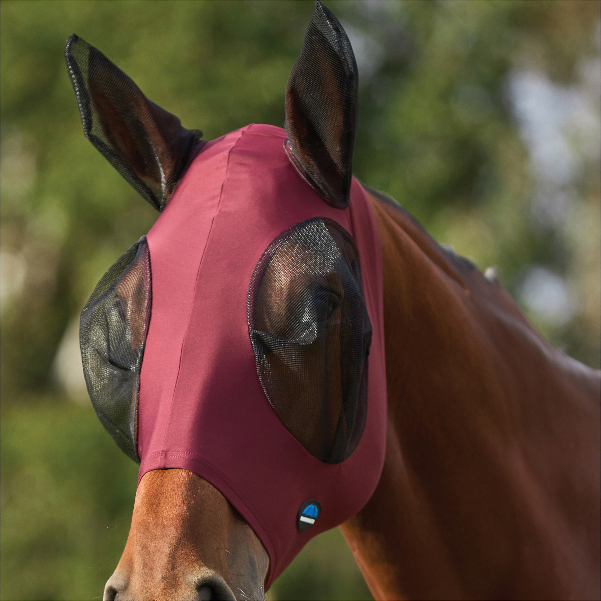 2026 WeatherBeeta Comfitec Étirement Masque Anti-mouches Avec Oreilles 1029736 - Bourgogne / Black